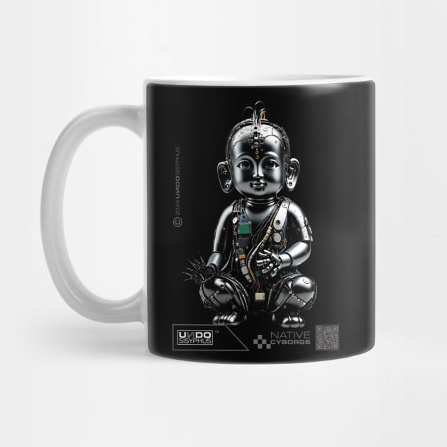 Cyborg Baby Buddha (Black) | UndoSisyphus™ Native Cyborgs Collection by UndoSisyphus